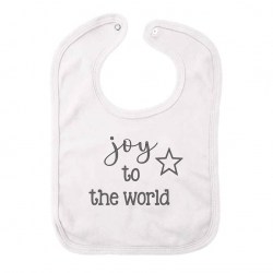 Kerst slab wit joy to the world zwart